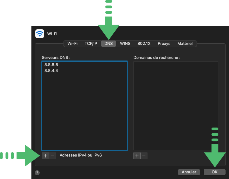 Changer DNS Mac